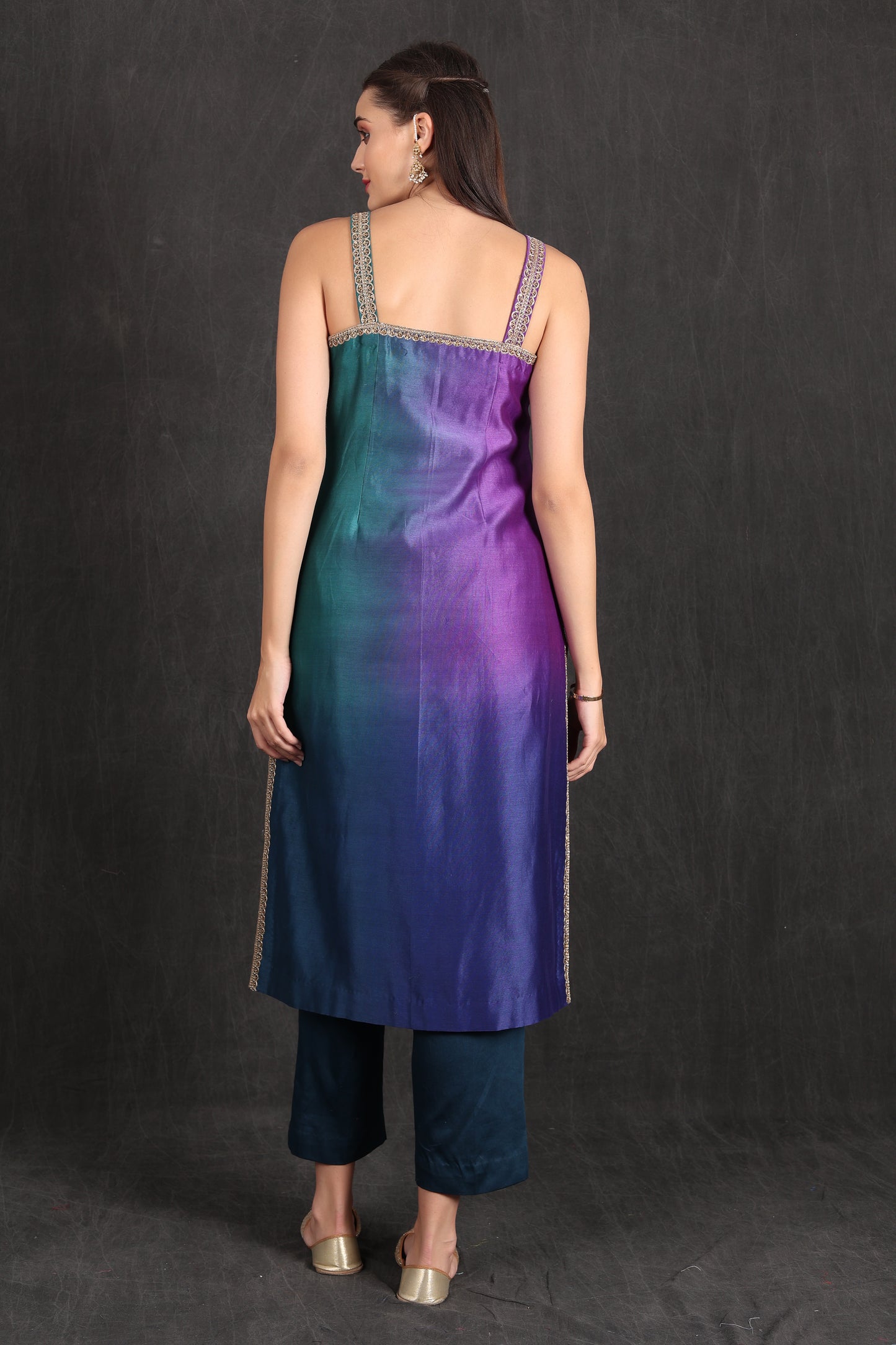 INAYA- Teal Purple Ombre Suit