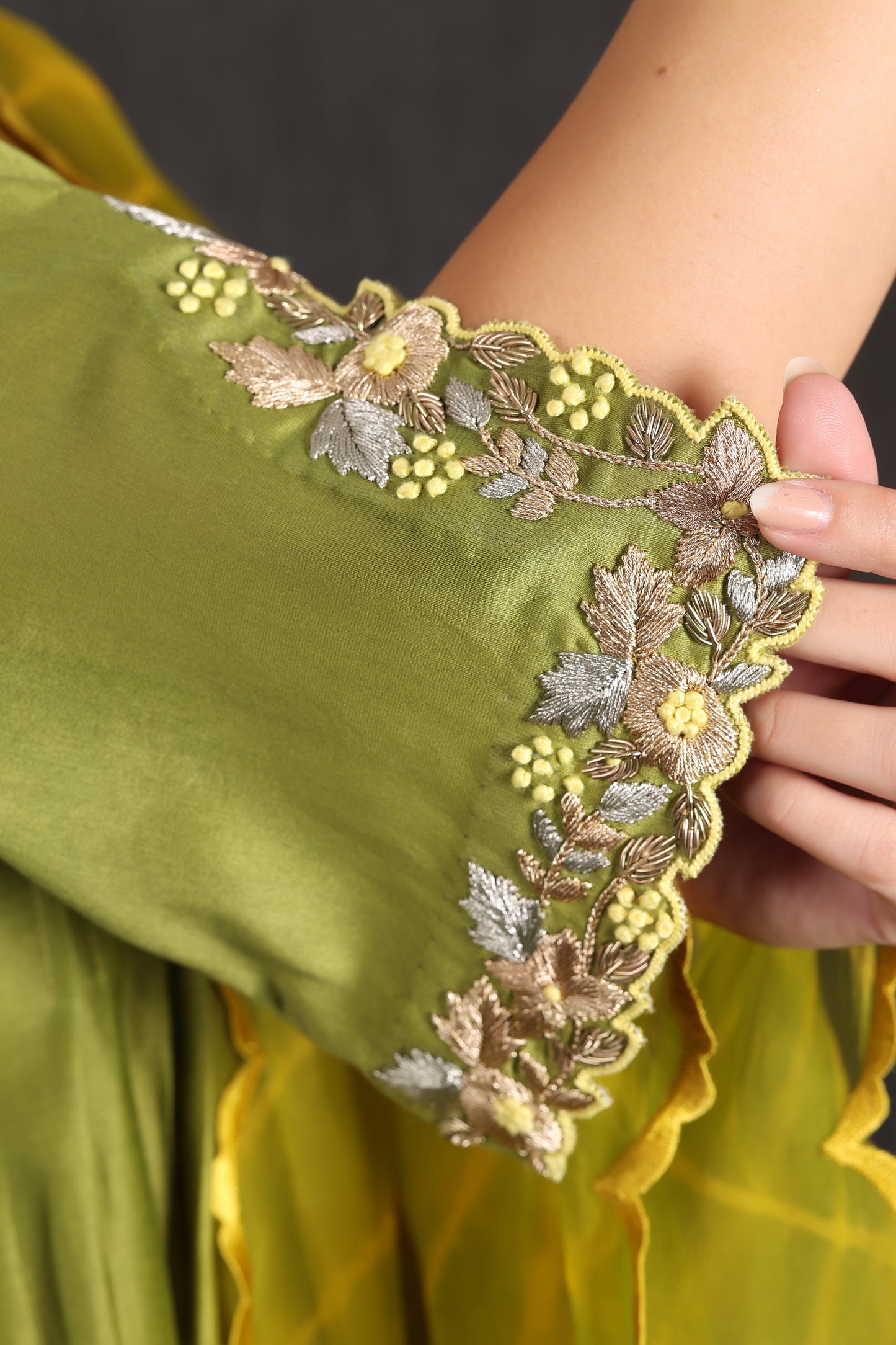 ISRA - Green Yellow Ombre Suit