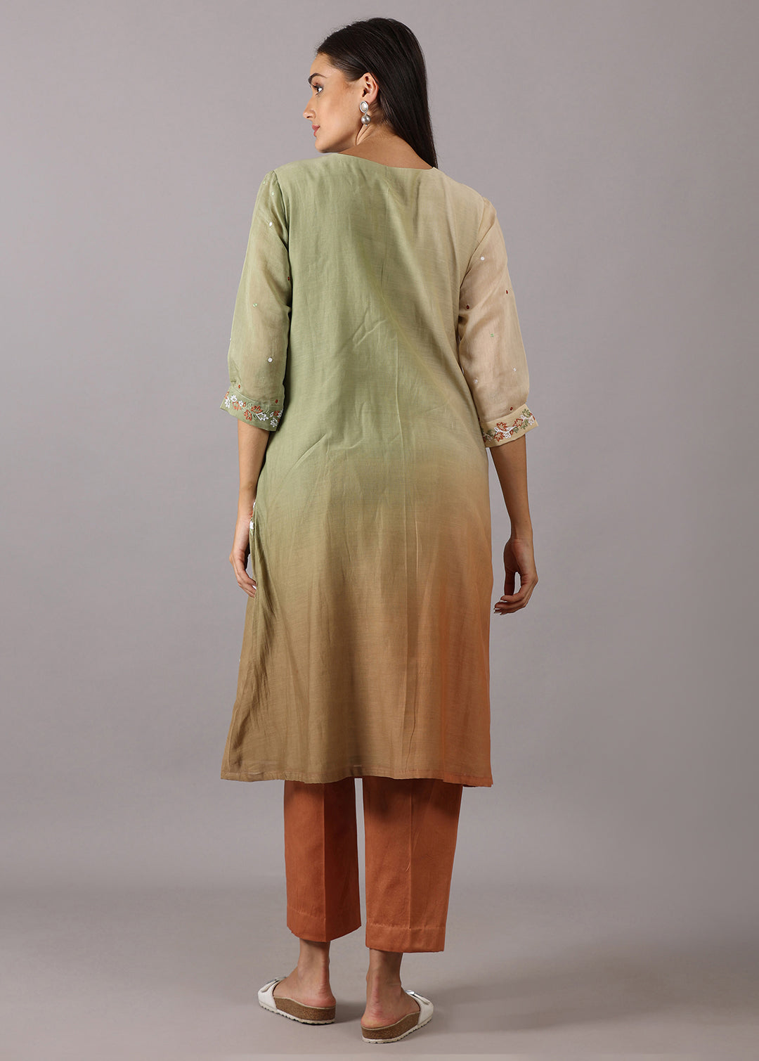 GODAVARI - Earthy Ombre Smocking Kurta Set
