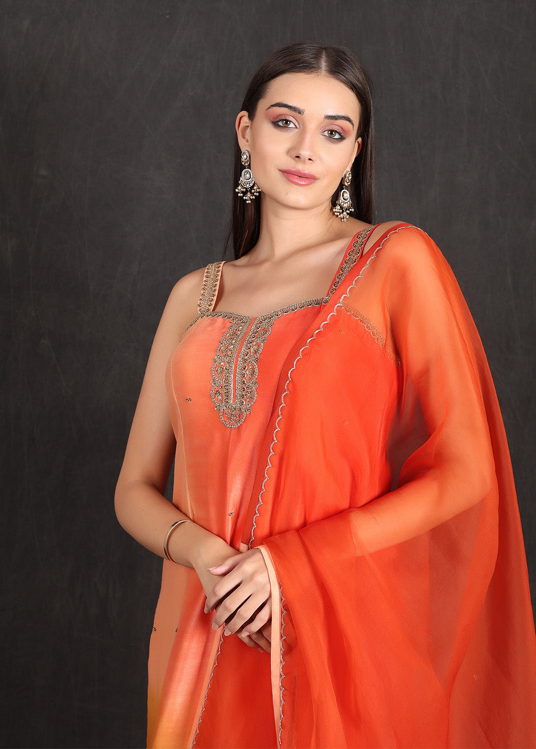 INAYA- Orange Ombre Suit
