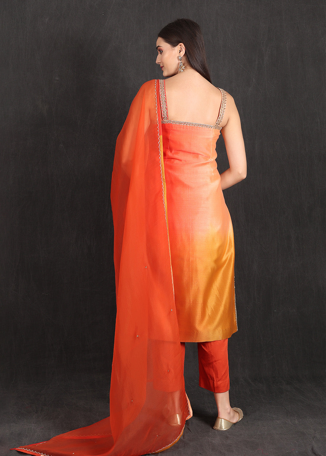 INAYA- Orange Ombre Suit