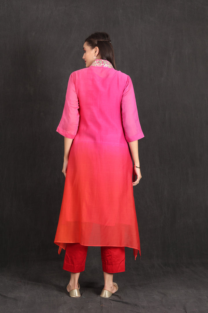SAIRA - Pink Ombre Kurta Set
