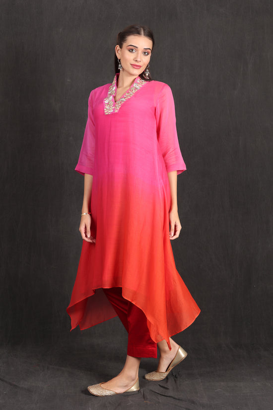 SAIRA - Pink Ombre Kurta Set