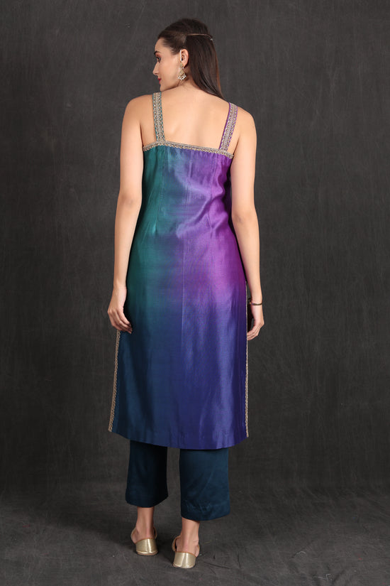 INAYA- Teal Purple Ombre Suit