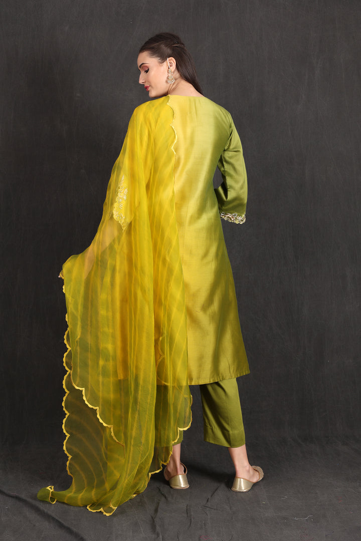 ISRA - Green Yellow Ombre Suit