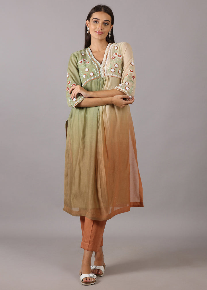 GULAB -  Earthy Ombre Kurta Set