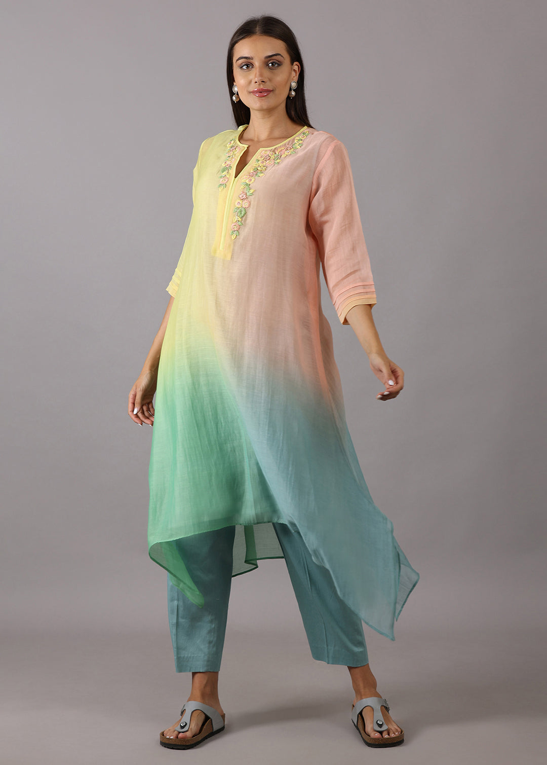 GENDA - Ombre Multi Shade Kurta Set