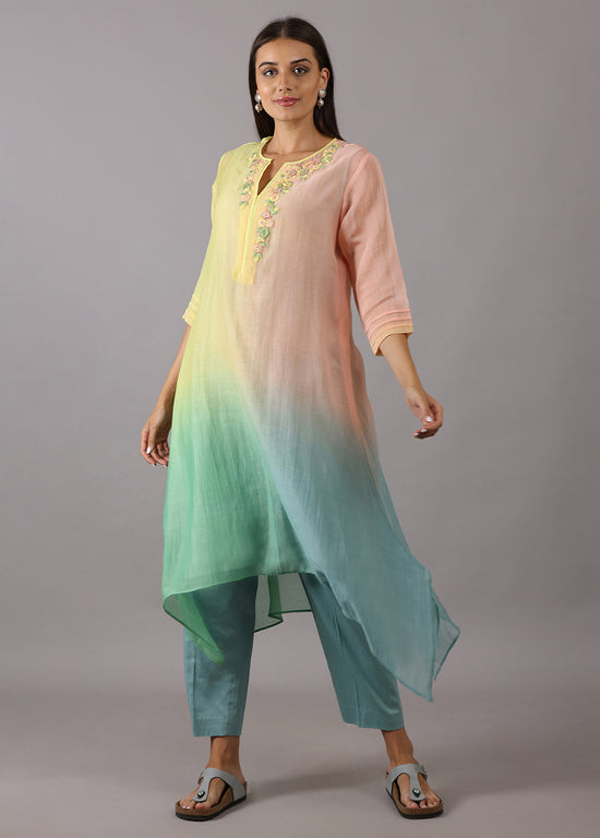 GENDA - Ombre Multi Shade Kurta Set