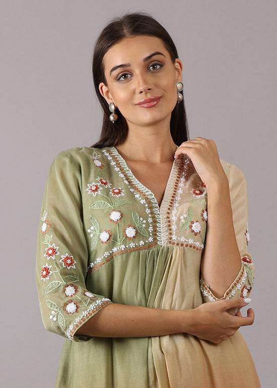 GULAB -  Earthy Ombre Kurta Set