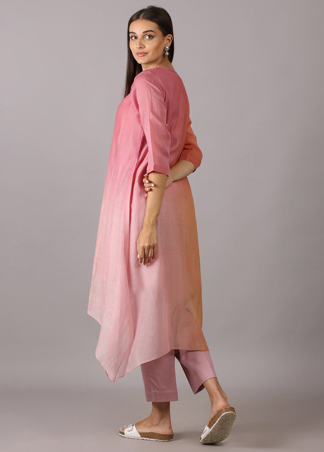 GENDA - Pastel Pink Ombre Kurta Set
