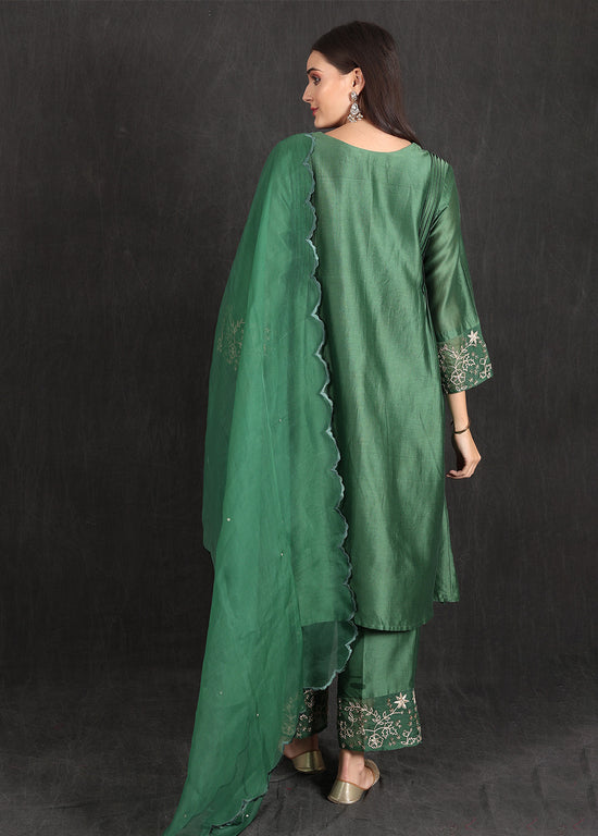 MAHIRA	- Green Pleated Suit